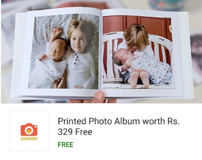 India Desire : Zoomin Flipkart Offer : Order Printed Photos Album Worth Rs. 329 At Free (Only For Flipkart Plus Members)